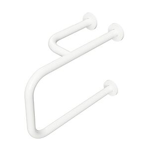 BELP St�tzgriff Links Eisen Wei� mit Abdeckung 235x380x776 mm, 120 kg Traglast f�r Bad & WC >> zum Bohren