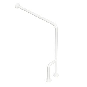 BELP St�tzgriff Links Eisen Wei� mit Abdeckung 230x866x840 mm, 120 kg Traglast f�r Bad & WC >> zum Bohren