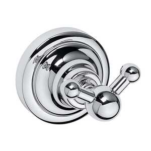 BETRO CHROM Doppelkleiderhaken Messing Chrom 65x65x65 mm f�r Bad & K�che >> zum Bohren