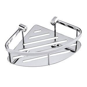 BYTRO Eckseifenkorb Messing Chrom poliert 200x260x70 mm f�r Bad & WC >> zum Bohren