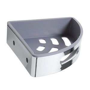 BYTRO Eckseifenkorb Kunststoff Chrom poliert 235x315x67 mm f�r Bad & WC >> zum Bohren