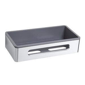 BYTRO Seifenkorb Kunststoff Chrom poliert 139x279x65 mm f�r Bad & WC >> zum Bohren