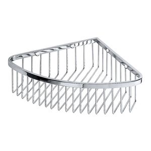 BYTRO Eckseifenkorb Messing Chrom poliert 230x300x80 mm f�r Bad & WC >> zum Bohren