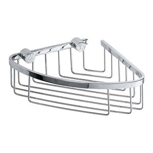 BYTRO Eckseifenkorb Messing Chrom poliert 185x260x70 mm f�r Bad & WC >> zum Bohren