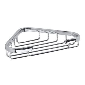 BYTRO Eckseifenkorb Messing Chrom poliert 130x230x30 mm f�r Bad & WC >> zum Bohren