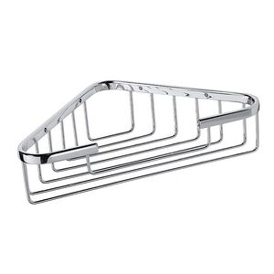 BYTRO Eckseifenkorb Messing Chrom poliert 150x245x60 mm f�r Bad & WC >> zum Bohren