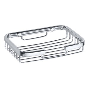 BYTRO Seifenkorb Messing Chrom poliert 90x130x30 mm f�r Bad & WC >> zum Bohren