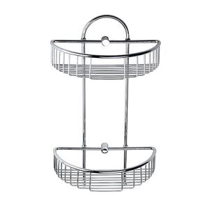 BYTRO Doppelseifenkorb Messing Chrom poliert 155x275x485 mm fr Bad & WC >> zum Bohren