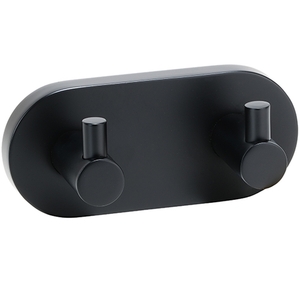 BARK Doppelkleiderhaken Messing Schwarz 50x120x55 mm f�r Bad & K�che >> zum Bohren