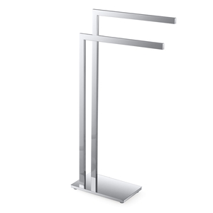 META Handtuchst�nder doppelt Messing Chrom 400x150x800 mm f�r Bad & WC >> Freistehend anwendbar