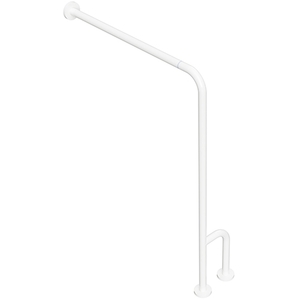 BELP St�tzgriff Rechts steckbar mit Abdeckung Eisen Komaxit Wei� 840x230x866 mm, 120 kg Traglast f�r Bad & WC >> zum Bohren