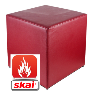 Sitzwürfel Sitzhocker Hocker exclusiv rot koralle von Kaikoon  35 cm x 35 cm x 4 
