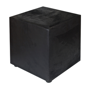 Sitzwrfel schwarz Wildlederoptik 40 cm x 40 cm x 45 cm