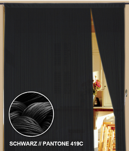 Fadenvorhang 300 cm x 400 cm (BxH) schwarz