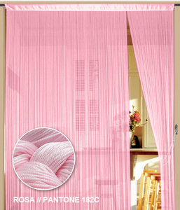 Fadenvorhang 90 cm x 240 cm (BxH) rosa