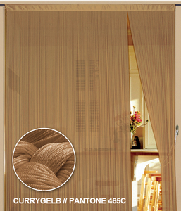 Fadenvorhang 150 cm x 500 cm (BxH) currygelb gold