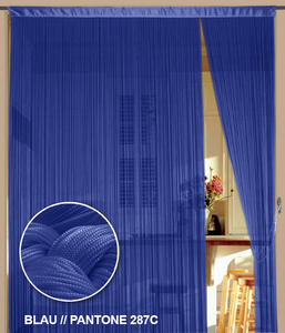 Fadenvorhang 90 cm x 240 cm (BxH) blau