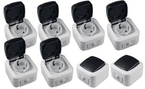 1222 Feuchtraum IP44 Starter KIT 8-teilig 10/16 Ampere