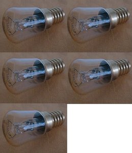 2177 Leuchtmittel 25 Watt E-14 klar fr Nhmaschinen 5 Stck