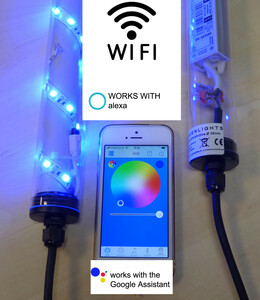 3463 SMART WiFi LED Gabionen Leuchte Lampe 1,40m RGB + Kalt Wei