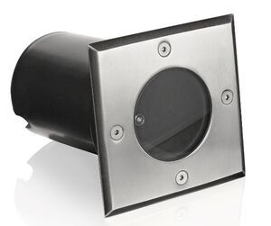 1380 Bodeneinbau Strahler befahrbar eckig starr 110x110mm Edelstahl