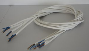 5430 Kabel Zuschnitt Lnge 1,55 m 0,5 m  weiss 5-er Pack 