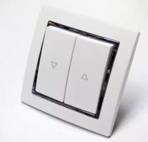 5757 Levina S Rolladen Taster silberner Rand 10 Ampere