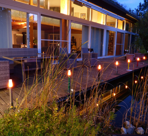 Bild: Flammenleuchten am Teich in Funktion 5878