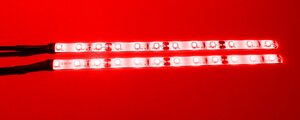 6646 LED Regal Beleuchtung 2 x 0,3 m inklusive Netzteil Rot 