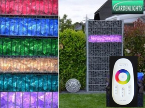 6855 Gabionen Leuchte LED 360 Grad 0,45m RGB Touch Kontroller und Fernbedienung 