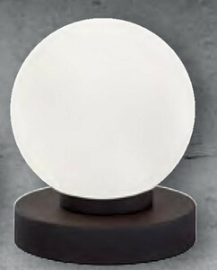 6961 Prinz Leuchte schwarzer Fu� wei�es Glas 