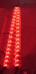 7085 Gabionen Leuchte LED 360 Grad 2 x 1,20m LED R�hre Rot 