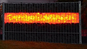 7089 LED Gabionen Leuchte Licht Steinzaun 2 x 1,20 m 360 Grad Netzteil orange 