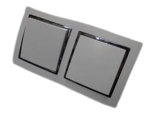 7220 Levina S 2-er Klingel Taster silberner Rand 