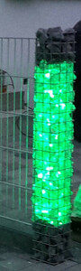 7741 Gabionen Leuchte LED 360- RGB 1,15m 2er SET Steinmauer Fernbedienung 