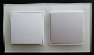 7744 Abelka Nuovo wei� 2 x Wechselschalter 250 Volt