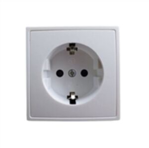 7754 Abelka Nuovo wei� 1 x Schukosteckdose Glas Elektro Schalter Serie