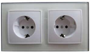 7755 Abelka Nuovo wei� 2 x Schukosteckdose 230 Volt 16 Ampere 