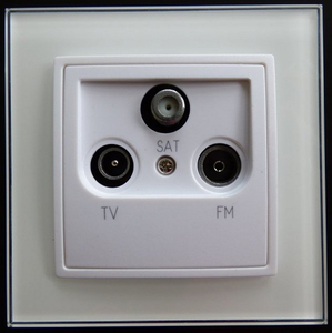 7760 Abelka Nuovo wei 1x Antennendose TV-Radio