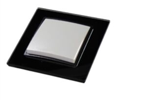 7833 Abelka Nuovo schwarz GLAS 1 x Taster 250 Volt 50 Hertz 10 Ampere