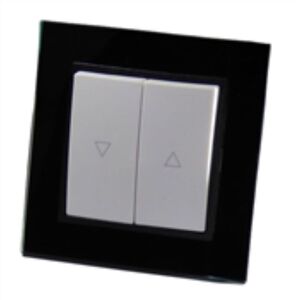 7836 Abelka Nuovo schwarz GLAS 1 x Jalousietaster 250 Volt