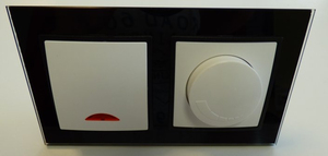 7983 Abelka Nuovo schwarz GLAS Kontroll + LED Dimmer