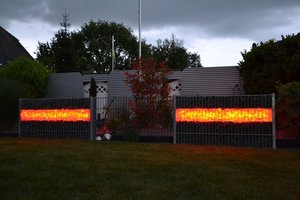 8115 Gabionen Leuchte LED 360 Grad 0,90m RGB + Kalt Wei� Fernbedienung 