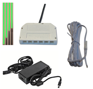 1714 LED ALU Slim 4x0,50m direkt-indirektes Licht Netzteil GR�N