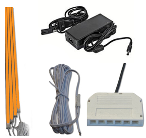 1738 LED ALU Slim 4x1,00m direkt-indirektes Licht Netzteil Orange