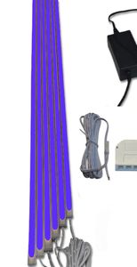 1768 LED ALU Slim 6x1,00m direkt-indirektes Licht Netzteil Blau