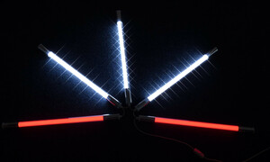 9589 LED Gamer Leuchte mit 5x10W 65cm farbig nach Wahl 