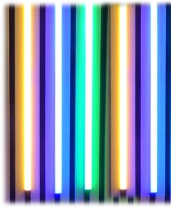 2027 LED IC-Digital ALU Hoch Leuchte RGB 5x1m App Steuer. Netzteil 24V