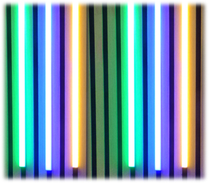 2028 LED IC-Digital Akustik Paneele ALU Hoch Leuchte RGB 6x1m APP