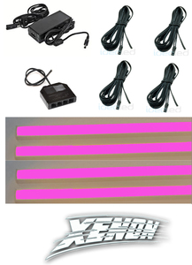 2185 LED COB Regal Leuchte 4x30cm Netzteil Pink